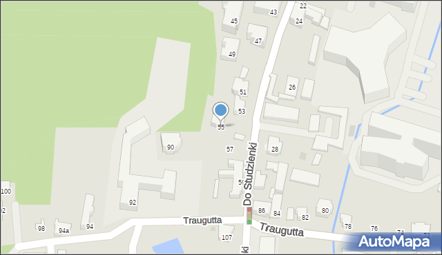 Gdańsk, Do Studzienki, 55, mapa Gdańska