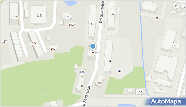 Gdańsk, Do Studzienki, 63, mapa Gdańska