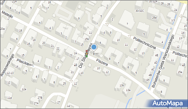 Gdańsk, Do Studzienki, 8, mapa Gdańska