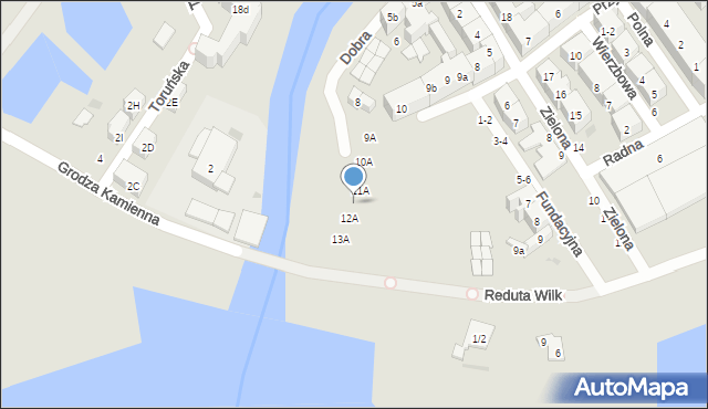 Gdańsk, Dobra, 11B, mapa Gdańska