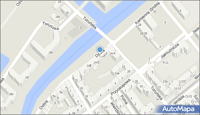 Gdańsk, Dobra, 1aC, mapa Gdańska