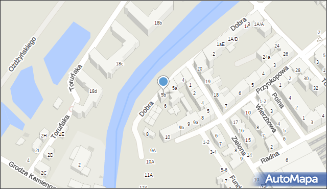 Gdańsk, Dobra, 5b, mapa Gdańska