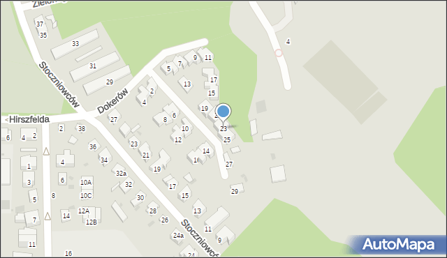 Gdańsk, Dokerów, 23, mapa Gdańska