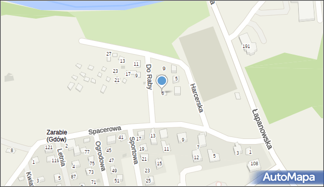 Gdów, Do Raby, 6, mapa Gdów