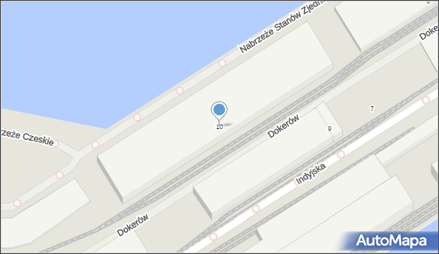 Gdynia, Dokerów, 10, mapa Gdyni