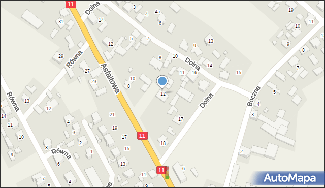 Glinica, Dolna, 12, mapa Glinica
