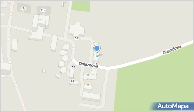 Gliwice, Dojazdowa, 10, mapa Gliwic