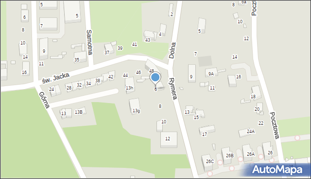 Gliwice, Dolna, 6, mapa Gliwic