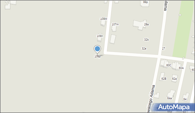 Gliwice, Dolnej Wsi, 109p, mapa Gliwic