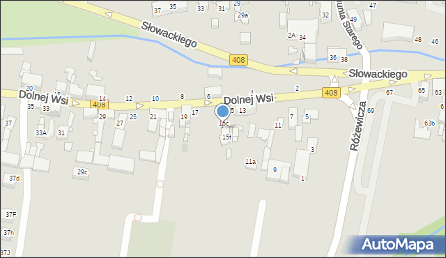 Gliwice, Dolnej Wsi, 15e, mapa Gliwic