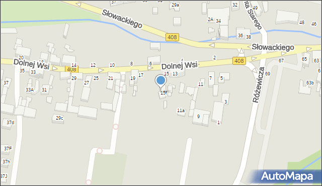 Gliwice, Dolnej Wsi, 15g, mapa Gliwic