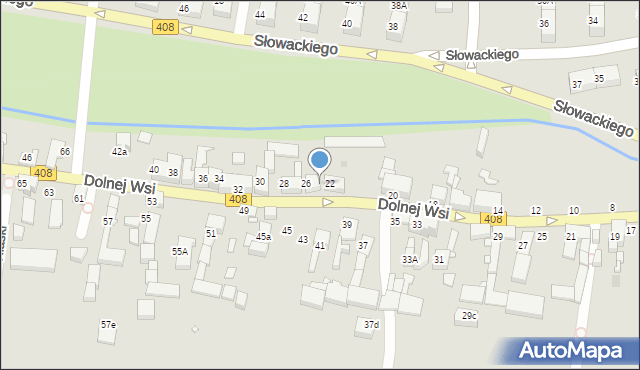 Gliwice, Dolnej Wsi, 24, mapa Gliwic