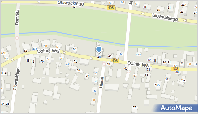Gliwice, Dolnej Wsi, 48, mapa Gliwic