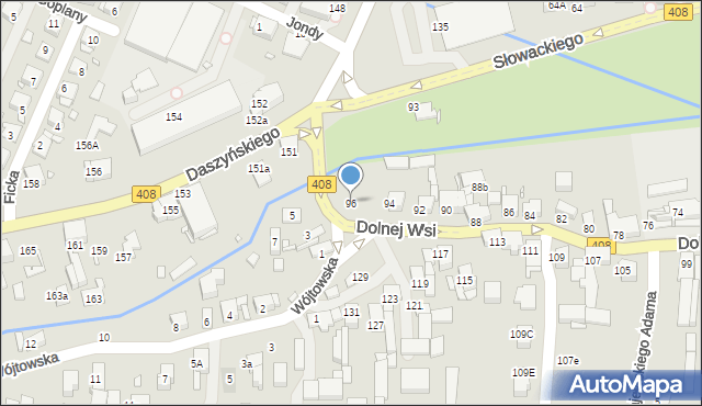 Gliwice, Dolnej Wsi, 96, mapa Gliwic