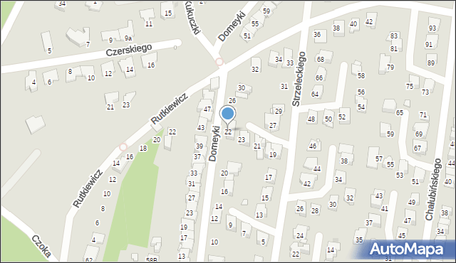Gliwice, Domeyki Ignacego, 22, mapa Gliwic
