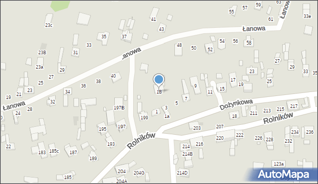 Gliwice, Dożynkowa, 1B, mapa Gliwic