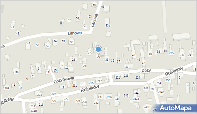 Gliwice, Dożynkowa, 29, mapa Gliwic