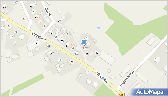 Gniewoszów, Dolna, 12, mapa Gniewoszów