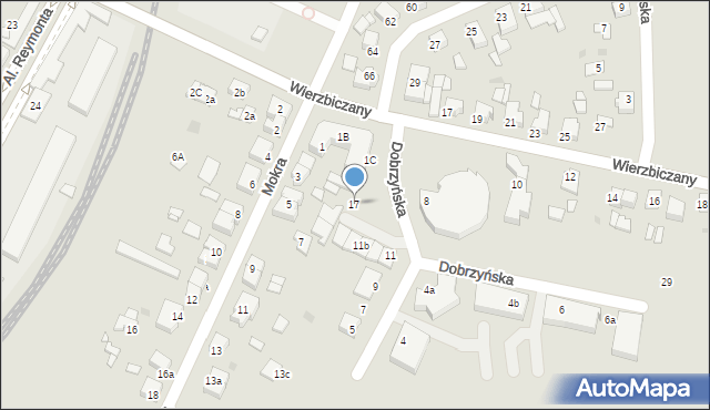 Gniezno, Dobrzyńska, 17, mapa Gniezna