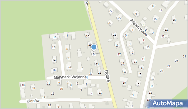 Gorzów Wielkopolski, Dobra, 24, mapa Gorzów Wielkopolski