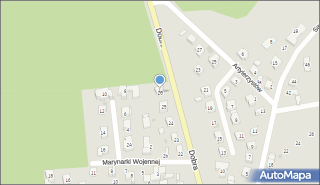 Gorzów Wielkopolski, Dobra, 26, mapa Gorzów Wielkopolski