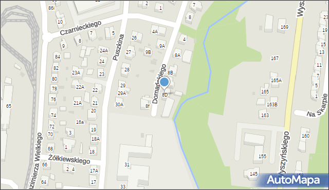 Gorzów Wielkopolski, Domańskiego Bolesława, 8D, mapa Gorzów Wielkopolski