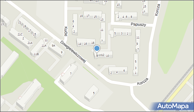 Gorzów Wielkopolski, Dowgielewiczowej Ireny, 8, mapa Gorzów Wielkopolski
