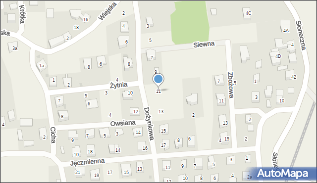 Gościcino, Dożynkowa, 11, mapa Gościcino