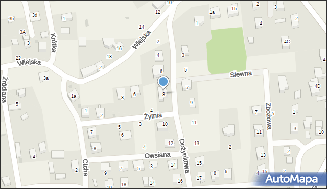 Gościcino, Dożynkowa, 8, mapa Gościcino