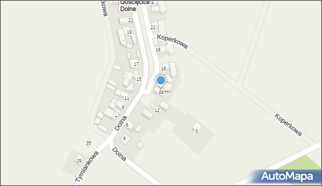 Gościęcice, Dolna, 14, mapa Gościęcice