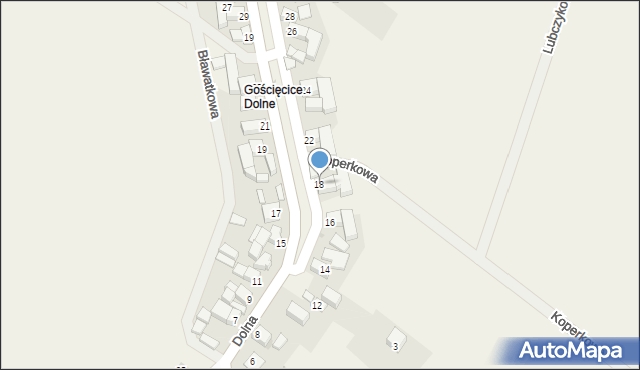Gościęcice, Dolna, 18, mapa Gościęcice