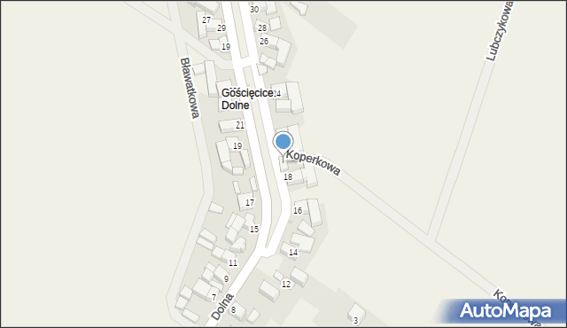 Gościęcice, Dolna, 20, mapa Gościęcice