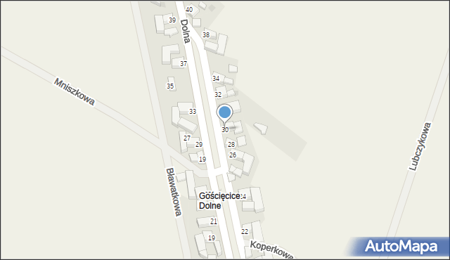 Gościęcice, Dolna, 30, mapa Gościęcice
