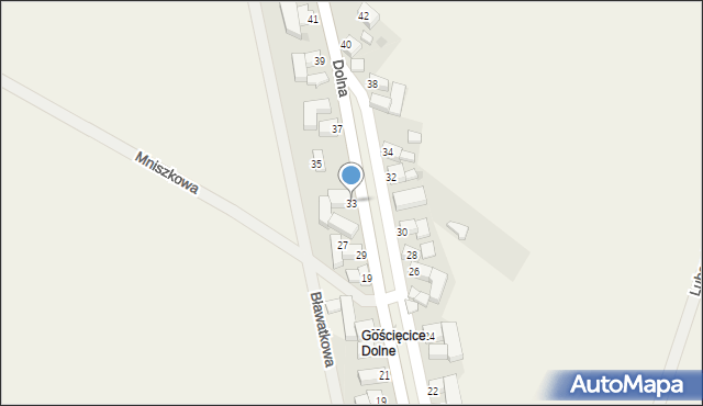 Gościęcice, Dolna, 33, mapa Gościęcice