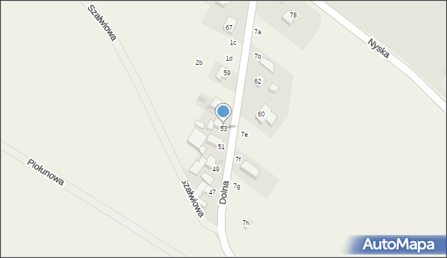 Gościęcice, Dolna, 53, mapa Gościęcice