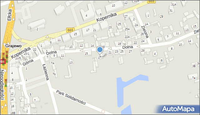 Grajewo, Dolna, 17, mapa Grajewo