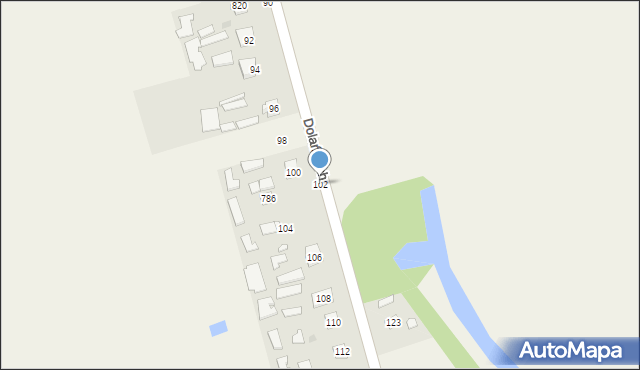 Grębów, Dolańskich, 102, mapa Grębów