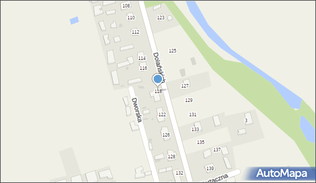 Grębów, Dolańskich, 118, mapa Grębów