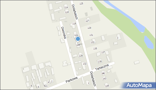 Grębów, Dolańskich, 126, mapa Grębów
