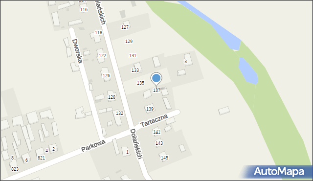 Grębów, Dolańskich, 137, mapa Grębów