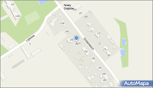 Grębów, Dolańskich, 150, mapa Grębów