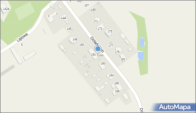 Grębów, Dolańskich, 158, mapa Grębów