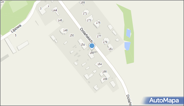 Grębów, Dolańskich, 160, mapa Grębów