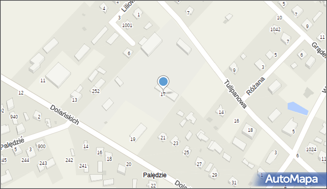 Grębów, Dolańskich, 17, mapa Grębów