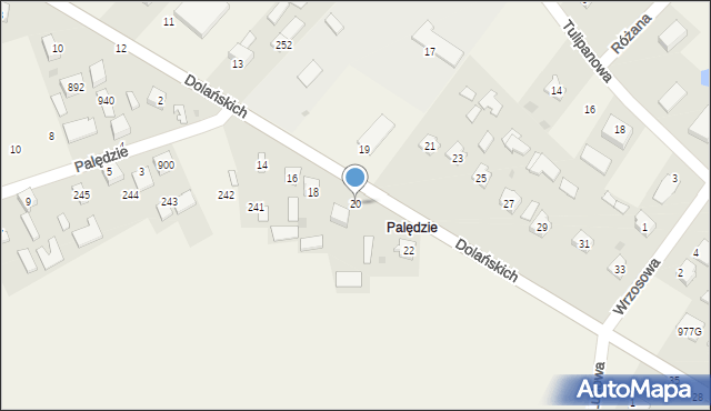 Grębów, Dolańskich, 20, mapa Grębów