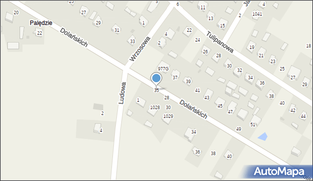 Grębów, Dolańskich, 35, mapa Grębów