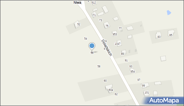 Grębów, Dolańskich, 56, mapa Grębów