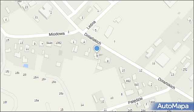 Grębów, Dolańskich, 6, mapa Grębów