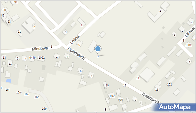 Grębów, Dolańskich, 7, mapa Grębów