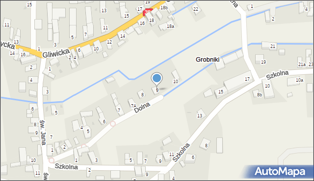 Grobniki, Dolna, 9, mapa Grobniki